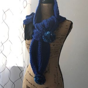 Handmade Crochet Woman Scarf set with Gloves